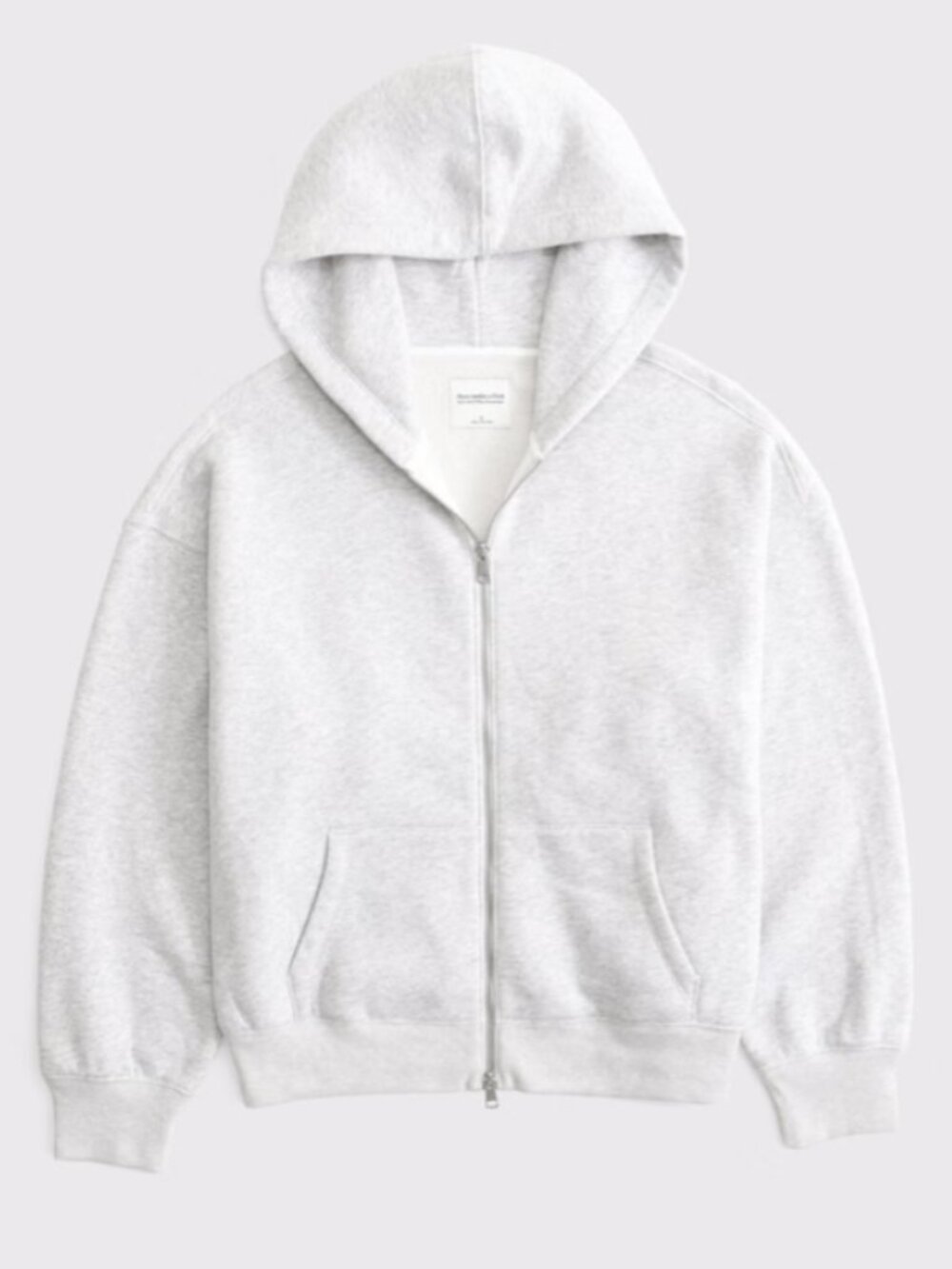 Abercrombie Light Gray Sunday Hooded Full-Zip Size Medium - Picture 4 of 8